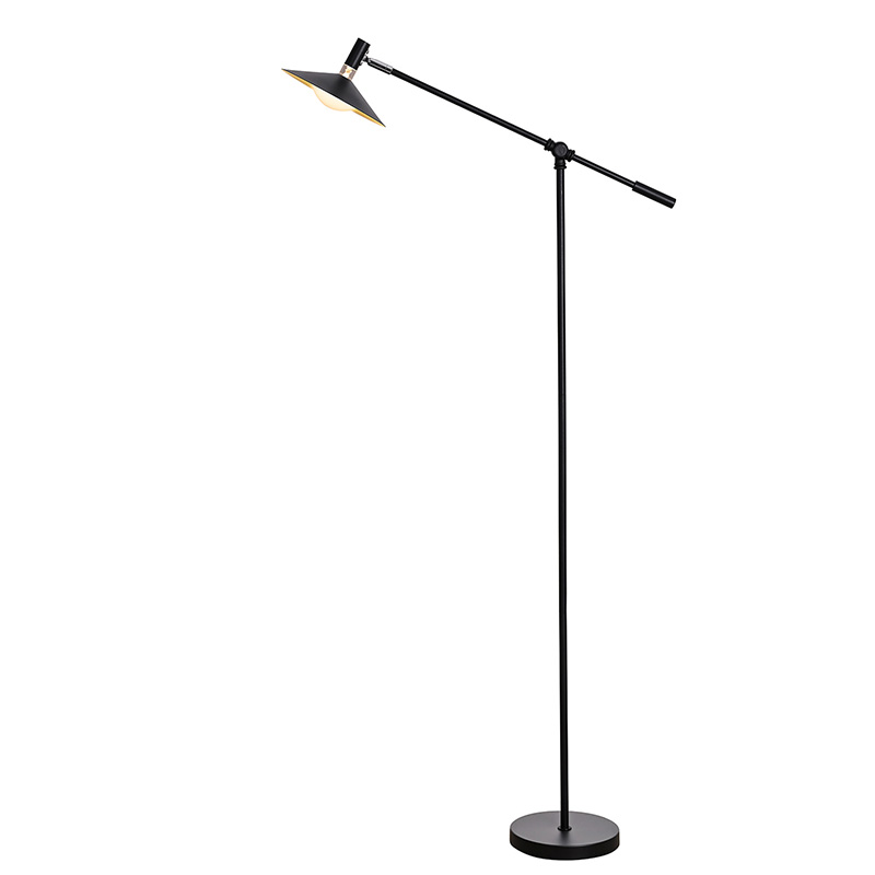 Lampu Lantai LED Hitam yang Dapat Disesuaikan dengan 3 Mode Cahaya