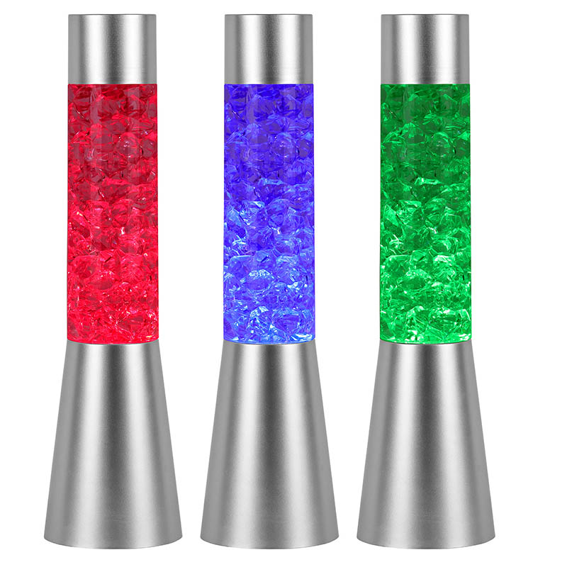 Lampu Malam Glitter Cair Berubah Warna Dengan Bentuk Seperti Es