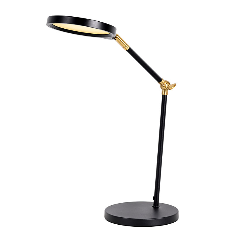 Lampu meja LED emas dengan lengan panjang
