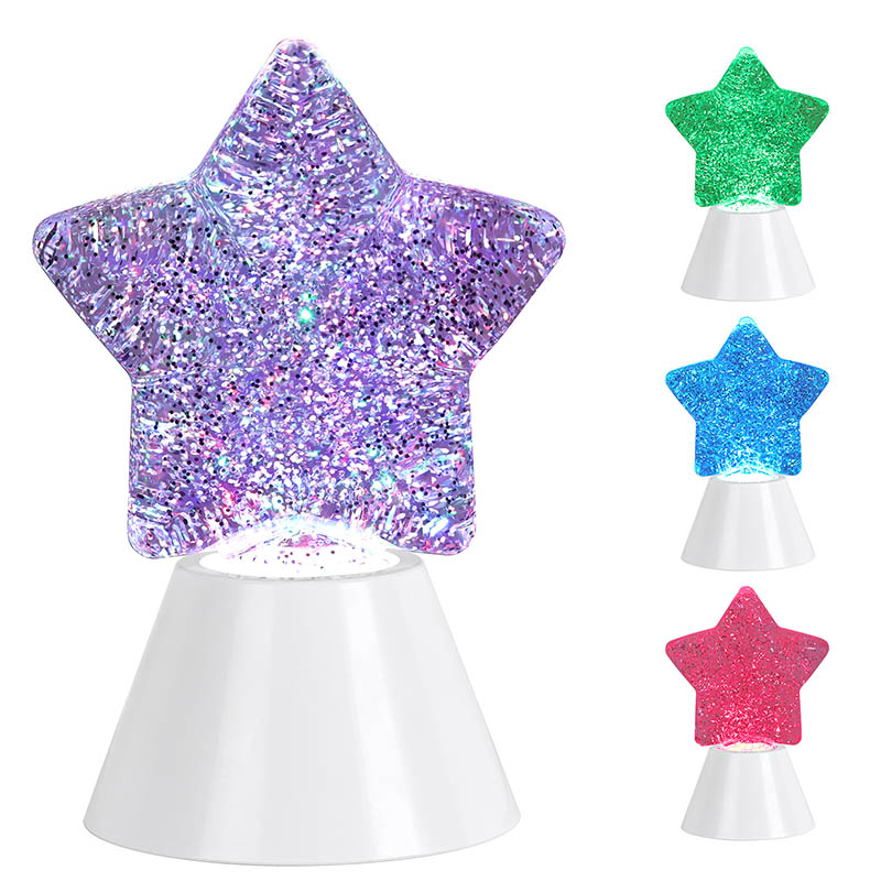 Cahaya Malam Cairan Kid Glitter dengan dasar putih