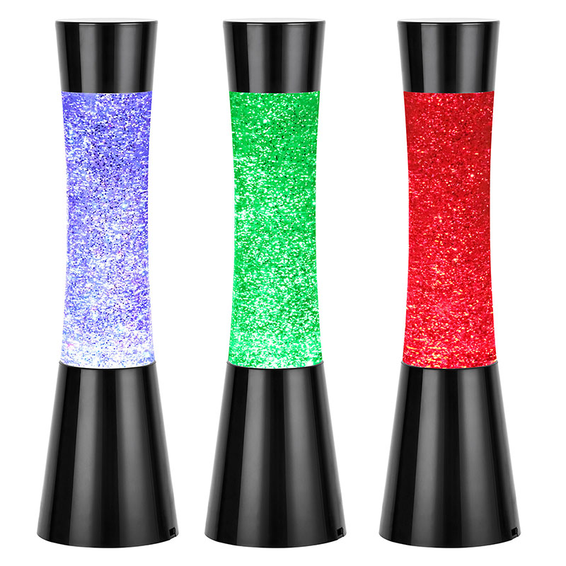 Lampu lava led glitter dengan baterai 3AAA