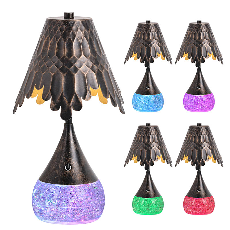 Lampu membaca LED dengan botol glitter RGB
