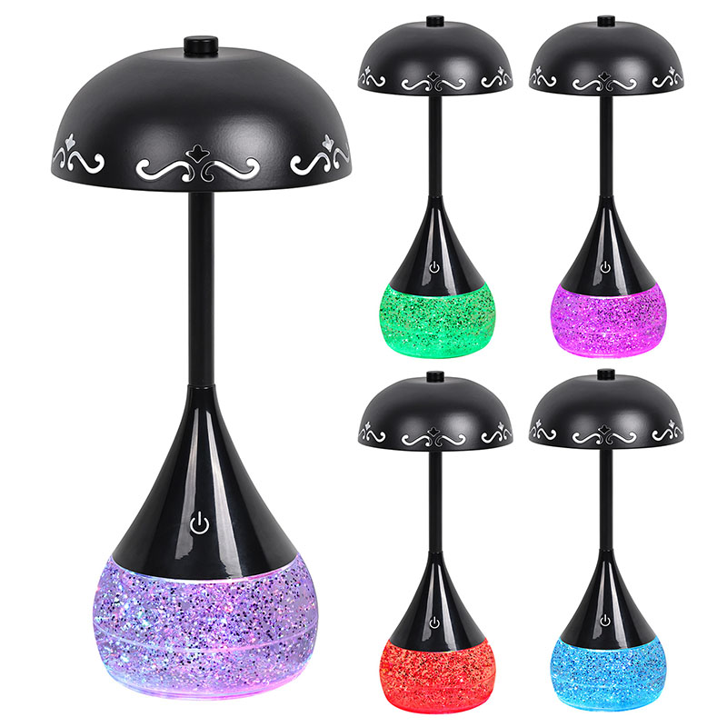 Lampu Meja Led LED Liquid dengan bentuk payung bunga