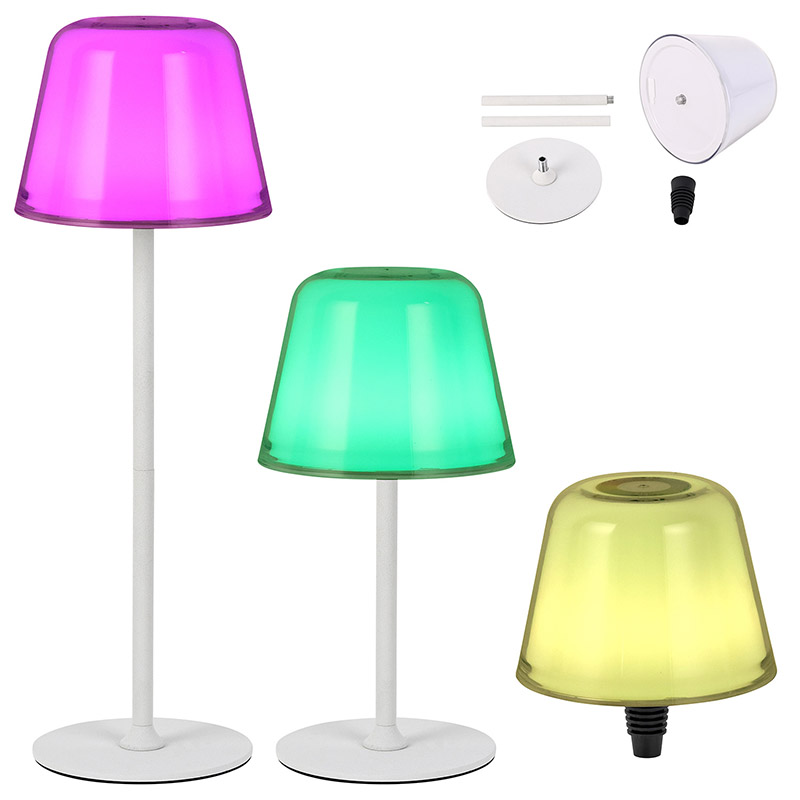 Lampu nirkabel modern dengan lampu perubahan warna RGB