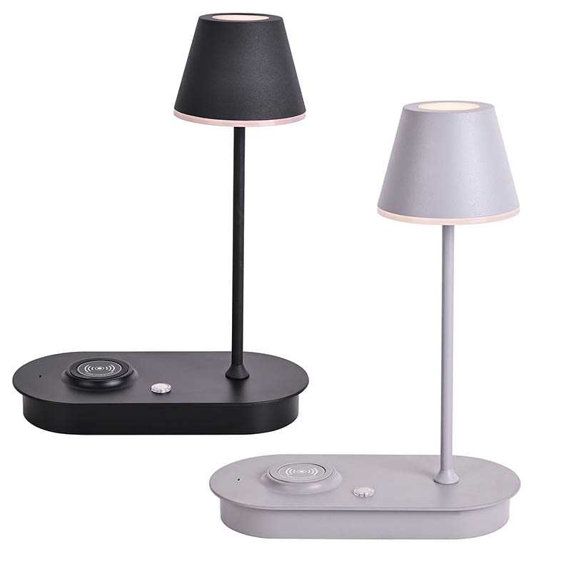 Lampu Meja Led LED Teduh Jamur dengan Charger Nirkabel