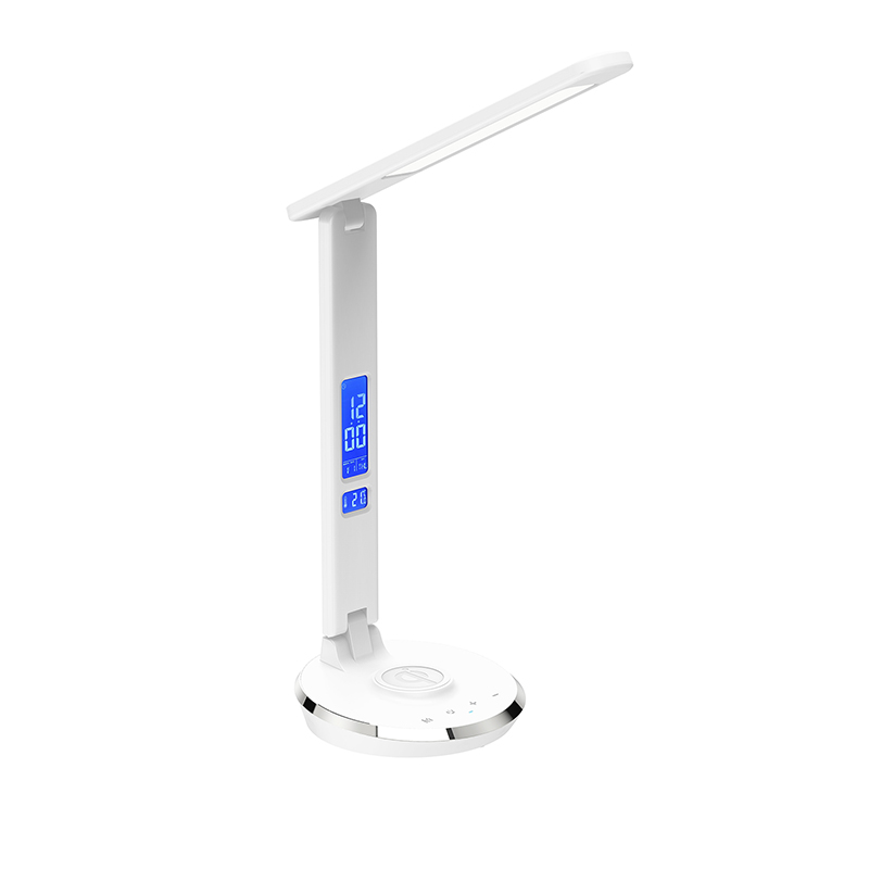 Lampu meja LED Qi dengan pengisi daya nirkabel