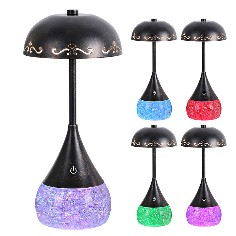 RGB Glitter Bottle LED LED Lampu dengan tutup melengkung